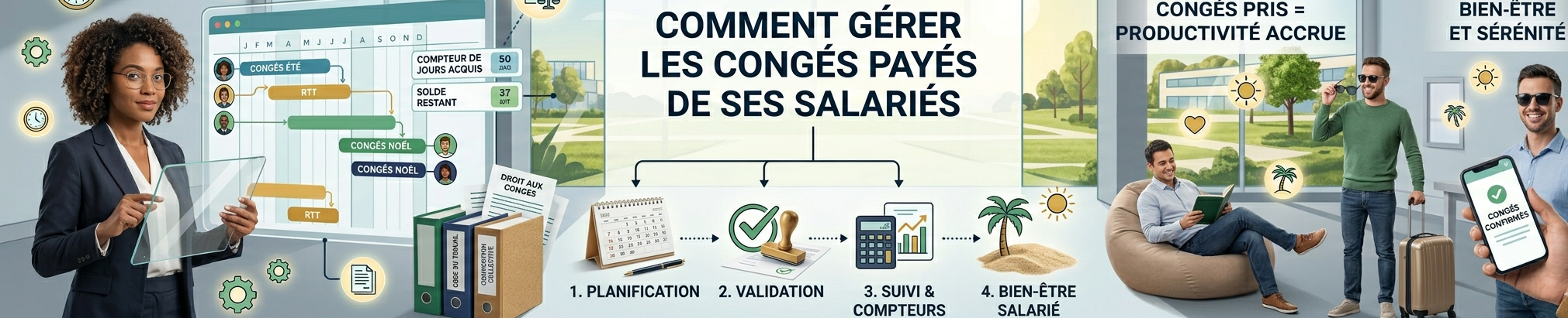 Comment gérer les congés payés de ses salariés